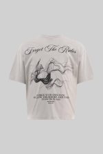T-shirt oversize gris Forget The Rules pour homme – vue complémentaire