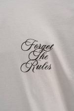 T-shirt oversize gris Forget The Rules pour homme – détail du modèle