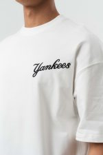 T-shirt oversize blanc Yankees pour homme – vue du produit
