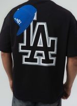 T-shirt oversize noir LA pour homme – photo produit