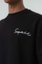 T-shirt oversize noir Space pour homme – photo streetwear
