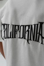 T-shirt oversize gris California pour homme – vue du produit