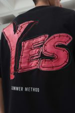 T-shirt oversize noir Yes Art pour homme – vue du produit