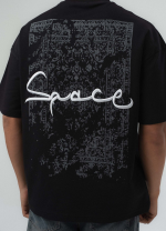 T-shirt oversize noir Space pour homme – photo produit