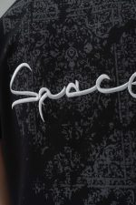T-shirt oversize noir Space pour homme – vue du produit