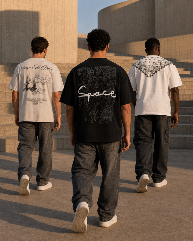 Sélection de t-shirts oversize homme Maison Select – Space, Forget The Rules et Gang