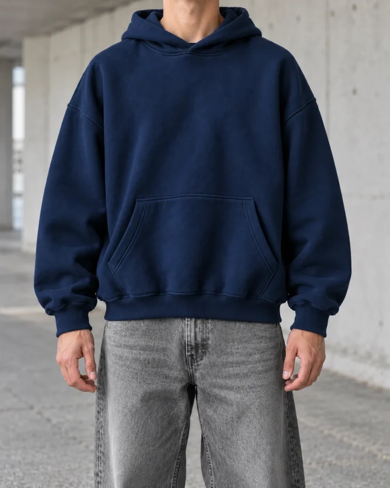 Hoodie Bleu marine Maison Select — silhouette masculine sans visage